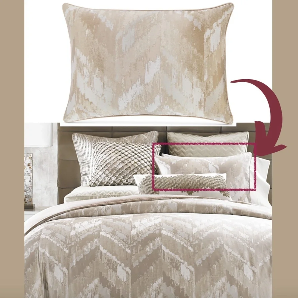 NEW $120 Hotel Collection Distressed Chevron‎ Standard Sham